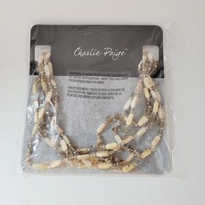 Charlie Paige Layered Chunky Beaded Statement‎ Necklace